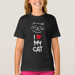 Ik hou van mijn kat t-shirt