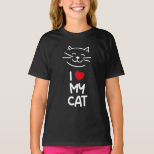 Ik hou van mijn kat t-shirt