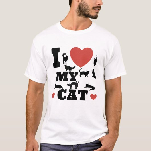 Ik hou van mijn kat t-shirt (Voorkant)