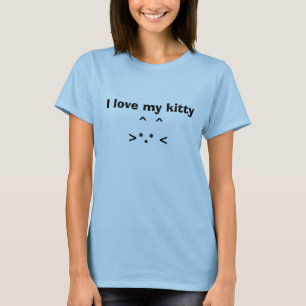 Ik hou van mijn kat ^.** < t-shirt