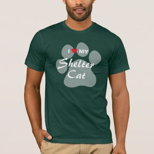 Ik hou van mijn kat. t-shirt (Voorkant)
