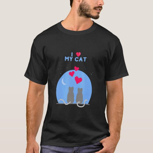 Ik hou van mijn kat t-shirt (Voorkant)