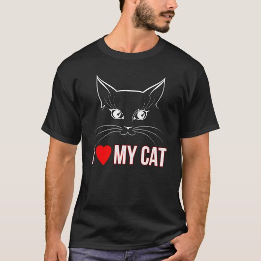 Ik hou van mijn kat t-shirt (Voorkant)