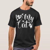 Ik hou van mijn kat t-shirt (Voorkant)