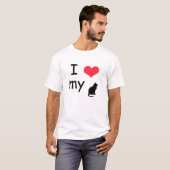 Ik hou van mijn kat T-shirt (Voorkant volledig)