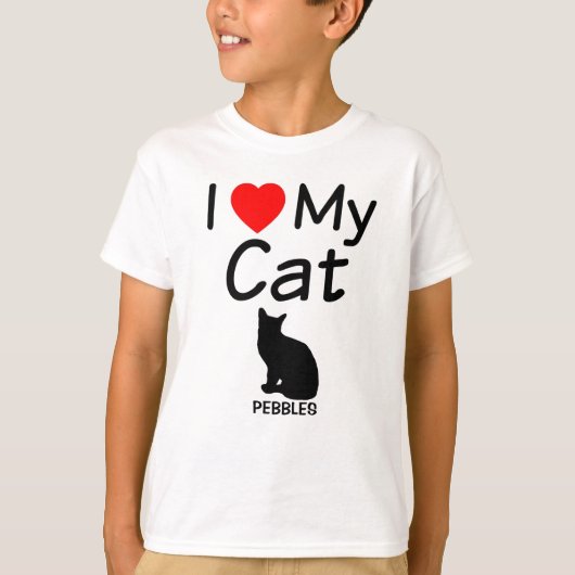 Ik hou van mijn kat t-shirt (Voorkant)