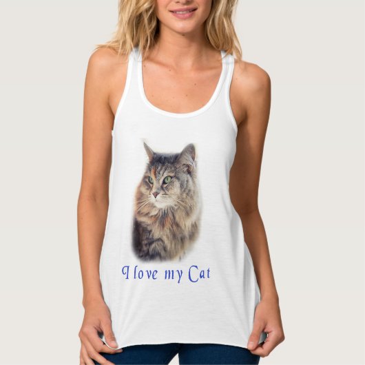 Ik hou van mijn kat tanktop (Voorkant)