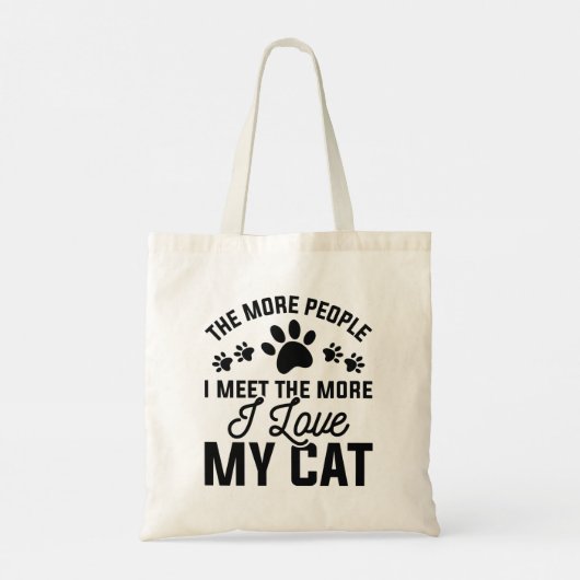 Ik hou van mijn kat tote bag (Achterkant)