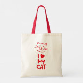 Ik hou van mijn kat tote bag (Achterkant)