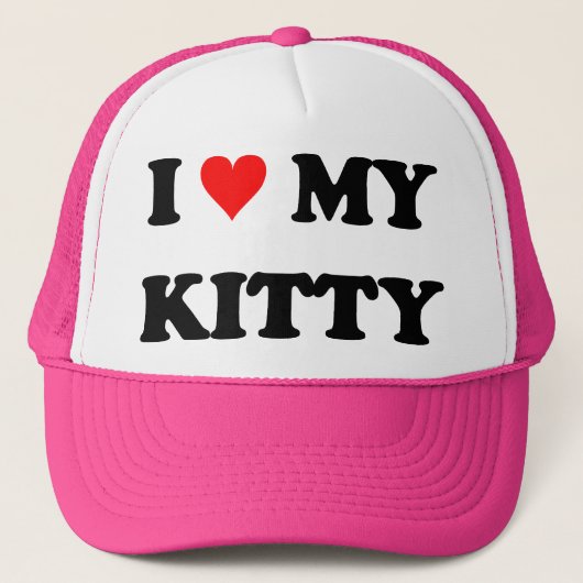 Ik hou van mijn Kat Trucker Pet (Voorkant)