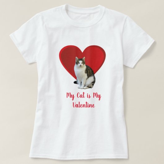 Ik hou van mijn kat / Valentijnsdag T-shirt (Design voorkant)