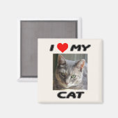 IK HOU VAN MIJN KAT - VOEG JE EIGEN FOTO TOE - MAG MAGNEET (Voorkant / Achterkant)