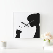 Ik hou van mijn kat - Wall klok (Huis)