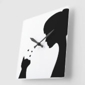 Ik hou van mijn kat - Wall klok (Hoek)