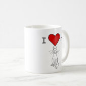 Ik hou van mijn kat- Wit Koffiemok (Voorkant rechts)