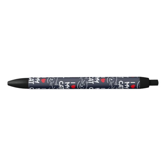 Ik hou van mijn kat zwarte inkt pen (Voorkant)