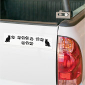 Ik hou van mijn kat—zwarte tekst bumpersticker (Op Truck)