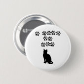 Ik hou van mijn kat—zwarte tekst ronde button 5,7 cm (Voorkant /achterkant)