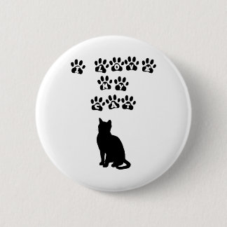 Ik hou van mijn kat—zwarte tekst ronde button 5,7 cm