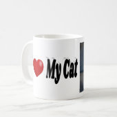 Ik hou van mijn katfoto koffiemok (Voorkant links)