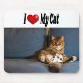Ik hou van mijn katfoto muismat (Voorkant)
