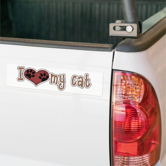 Ik hou van mijn katje *Bumpersticker* Bumpersticker (Op Truck)