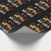 Ik hou van mijn katten cadeaupapier (Hoek)