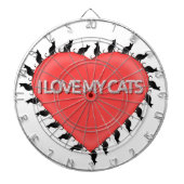 Ik hou van mijn katten dartbord (Voorkant)