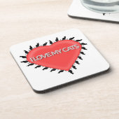 Ik hou van mijn katten drankjes onderzetter (Linkerzijde)