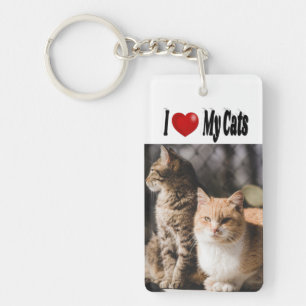Ik hou van mijn katten Foto Sleutelhanger