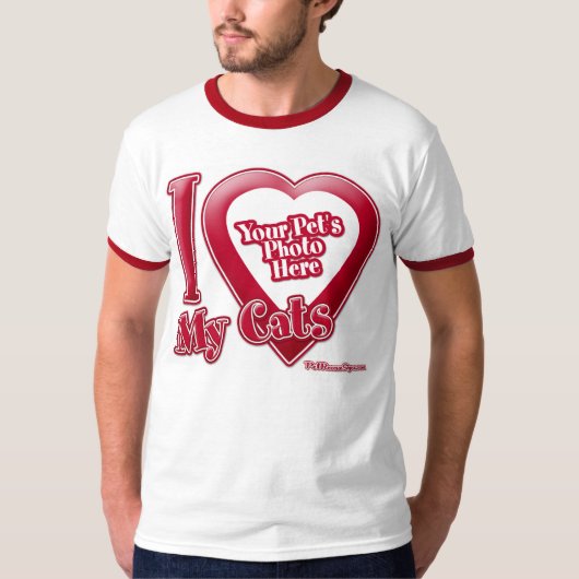 Ik hou van mijn katten - Foto T-shirt (Voorkant)