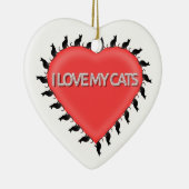 Ik hou van mijn katten keramisch ornament (Rechts)