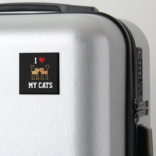 Ik hou van mijn katten magneet (Insitu (bagage))