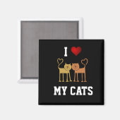 Ik hou van mijn katten magneet (Voorkant / Achterkant)