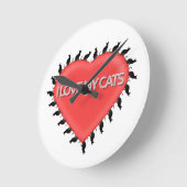 Ik hou van mijn katten ronde klok (Hoek)