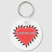 Ik hou van mijn katten sleutelhanger (Voorkant)