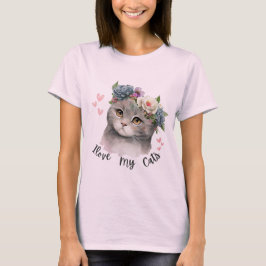 Ik hou van mijn katten t-shirt