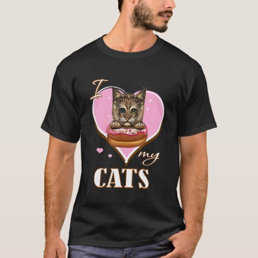 Ik hou van mijn katten t-shirt (Voorkant)
