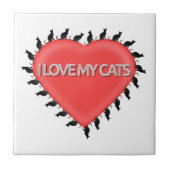 Ik hou van mijn katten tegeltje (Voorkant)