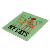 Ik hou van mijn katten tegeltje (Zijkant)