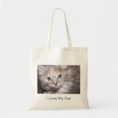 Ik hou van mijn kattendoek tote bag (Voorkant)