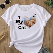 Ik hou van mijn kattenharten | Grappig Tekst en fo T-shirt