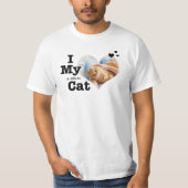 Ik hou van mijn kattenharten | Grappig Tekst en fo T-shirt (Voorkant)