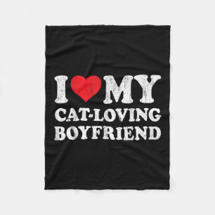 Ik hou van mijn kattenliefhebbende vriend Funny Vr Fleece Deken