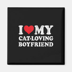 Ik hou van mijn kattenliefhebbende vriend Funny Vr Magneet