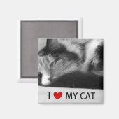 Ik hou van mijn kattenmagneet magneet (Voorkant / Achterkant)