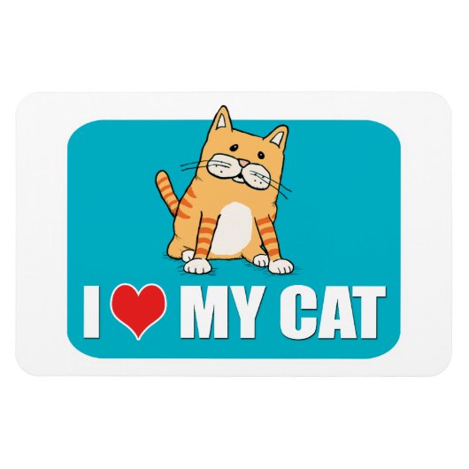 Ik hou van mijn kattenmagneet magneet (Horizontaal)