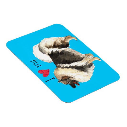 Ik hou van mijn Keeshond Magneet (Rechterzijde)