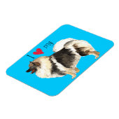 Ik hou van mijn Keeshond Magneet (Linkerzijde)