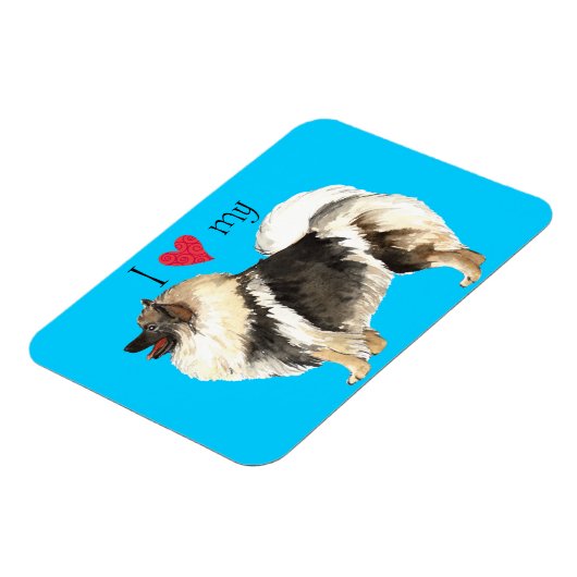 Ik hou van mijn Keeshond Magneet (Linkerzijde)